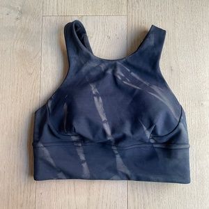Lululemon Wunder Train Longline Bra, US 4, Fade Navy Blue/Grey Tank Top